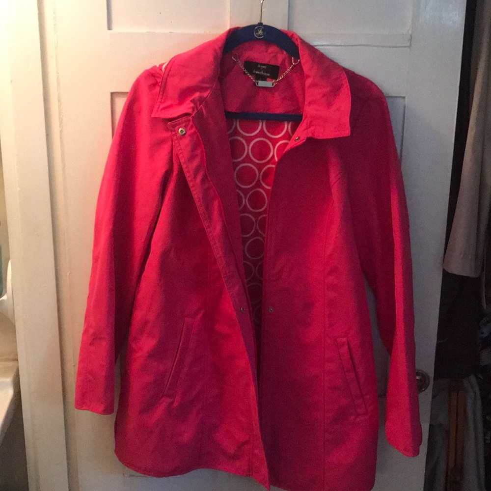 Dennis Basso light weight rain coat NWOT